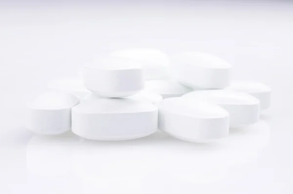 White  medicine antibiotic pills. Stock Image