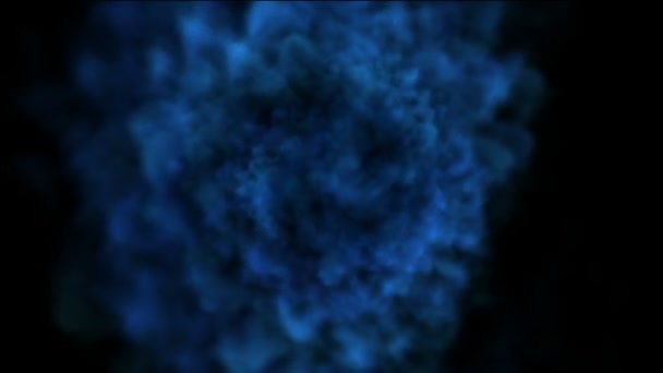 Синий туманный тоннель — стоковое видео