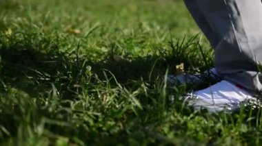 Yeşil çimlere atlama.