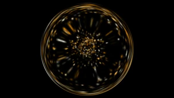 Glass sphere on black — Stock Video