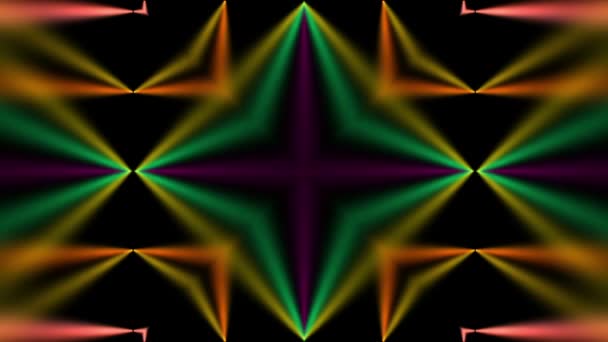 Multicolored spotlights kaleidoscope — Stock Video