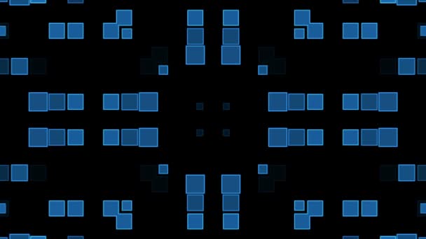 Квадраты на темном фоне — стоковое видео