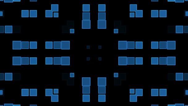 Quadrate auf dunklem Hintergrund — Stockvideo