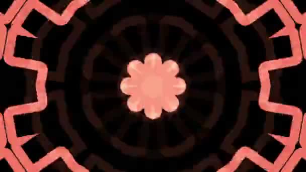 Pink kaleidoscope Tunnel — Stock Video