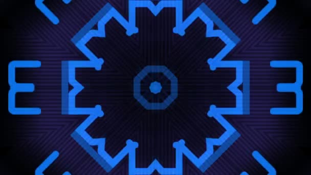 Kaléidoscope lumières bleues 