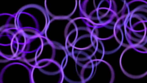 Absztrakt mozgó lila gyűrűk — Stock videók