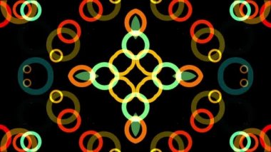 Çok renkli parıldayan daireler