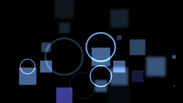 Cercles et carrés bleus 