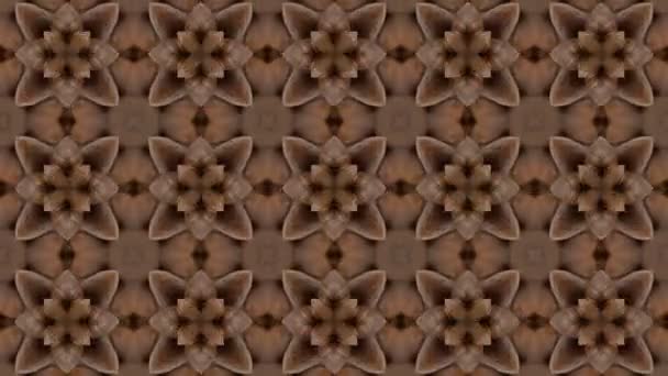 Brown kaleidoskope fundo — Vídeo de Stock