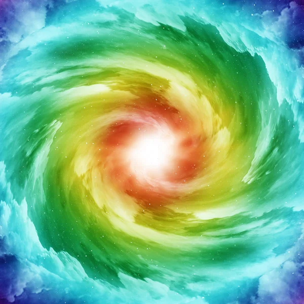 Colored spiral galaxy — Stock Photo, Image