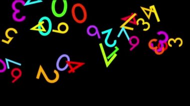 Çok renkli dijital numaraları