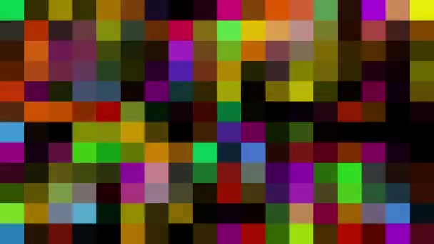Multicolored Digital Mosaic — Stock Video