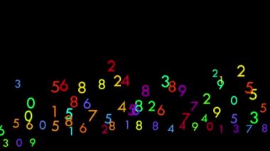 Çok renkli dijital numaraları