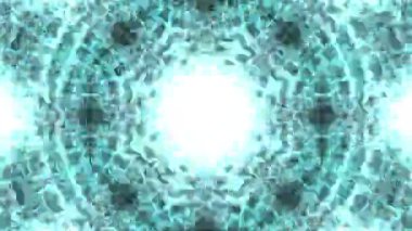 Yanıp sönen mavi parçacıklar kaleydoskop