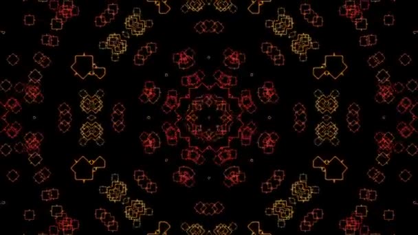 Různobarevné čtverce kaleidoskop — Stock video