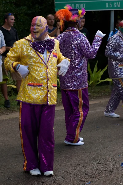 Victoria, Seychely - 26 dubna 2014: Jižní Afriky mys pěvci na Carnaval International de Victoria na Seychelách — Stock fotografie