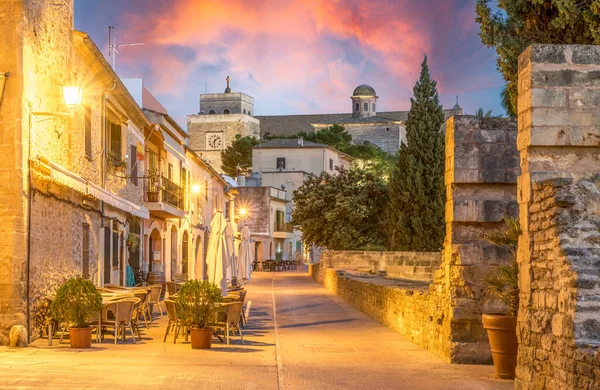 Spanya Nın Palma Mallorca Adalarındaki Alcudia Eski Kasabası Ile Manzara — Stok fotoğraf