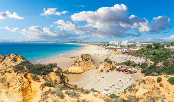 Paisaje Con Praia Dos Tres Irmaos Famosa Playa Algarve Portugal — Foto de Stock