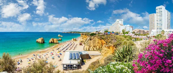 Landschaft Mit Praia Dos Tres Castelos Berühmter Strand Der Algarve — Stockfoto