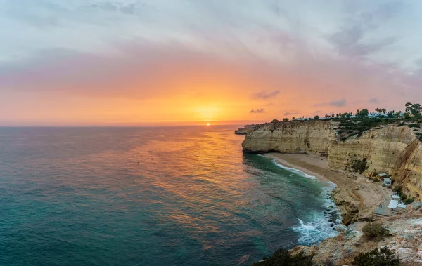 Landschaft Mit Praia Vale Centeanes Bei Sonnenuntergang Blick Vom Miradouro — Stockfoto
