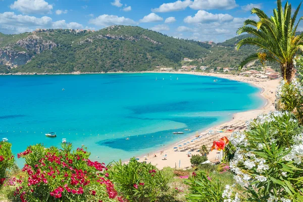 Wspaniały Widok Plażę Agios Georgios Pagon Wyspie Korfu Grecja — Zdjęcie stockowe