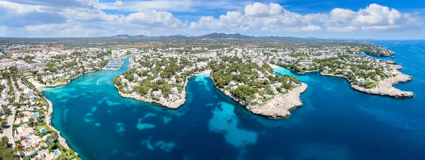 Повітряний Вид Cala Llonga Cala Gran Calo Ses Dones Острові — стокове фото