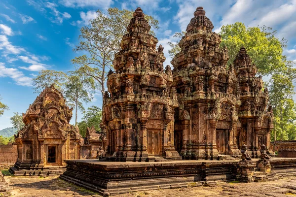 柬埔寨暹粒Banteay Srei或Lady Temple景观 — 图库照片