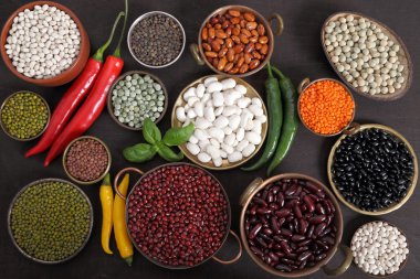 Mercimek, bezelye ve fasulye.