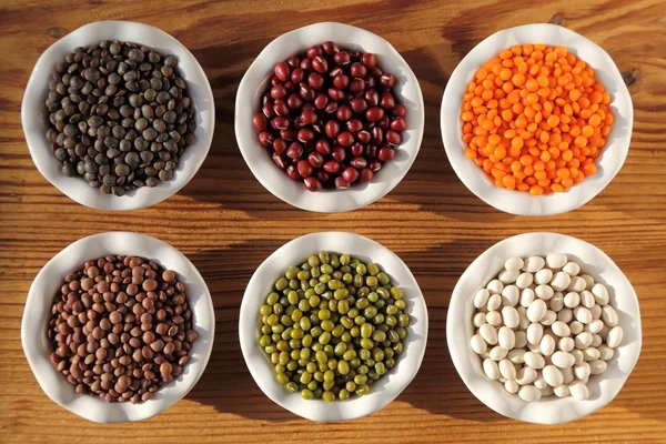 レンズ豆と豆. — ストック写真