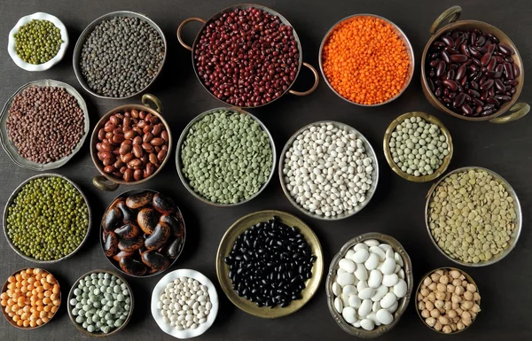 Fasulye mercimek ve bezelye.