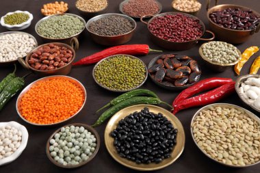 Fasulye mercimek ve bezelye.