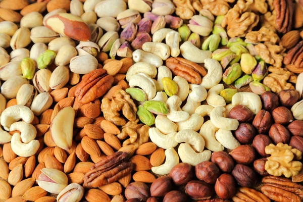 Varieties of nuts. — Stock Photo, Image