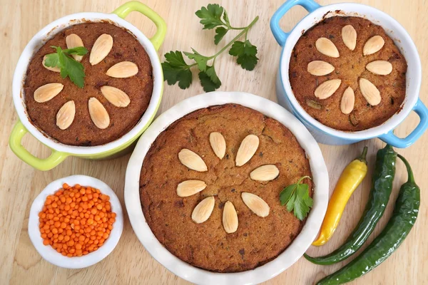 Pate with meat and vegetables. — Stock Photo, Image