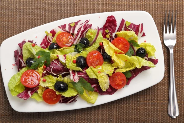 Vörös cikória saláta. — Stock Fotó