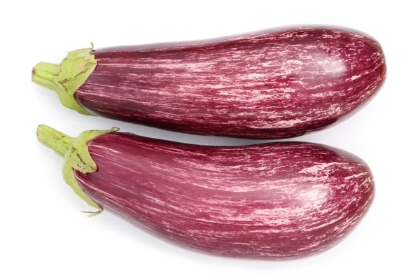 Two striped eggplants. — Stock Photo, Image