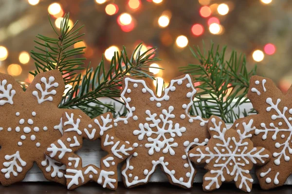 Decorated gingerbread cookies. — Stock Photo, Image