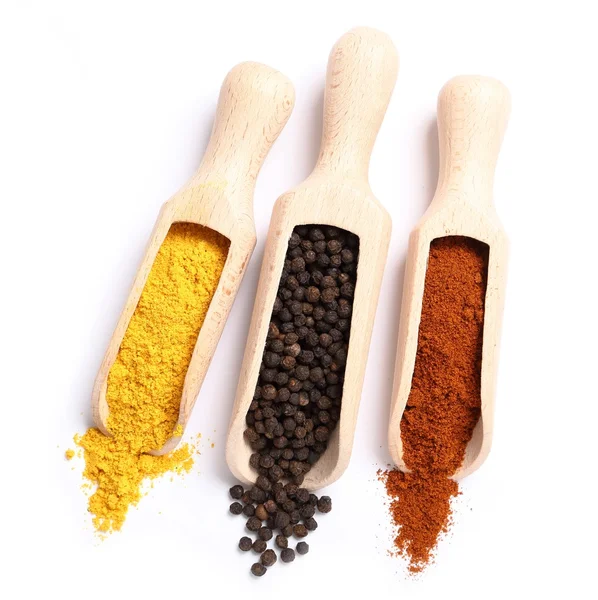 Condimente indiene colorate . — Fotografie, imagine de stoc