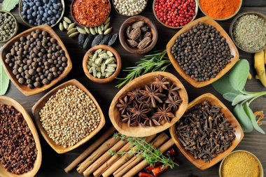 Aromatik baharatlar ve otlar.