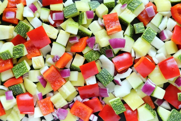 Diced vegetables. — Stock Photo, Image
