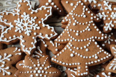 Gingerbread çerezleri. Tatlı gıda.