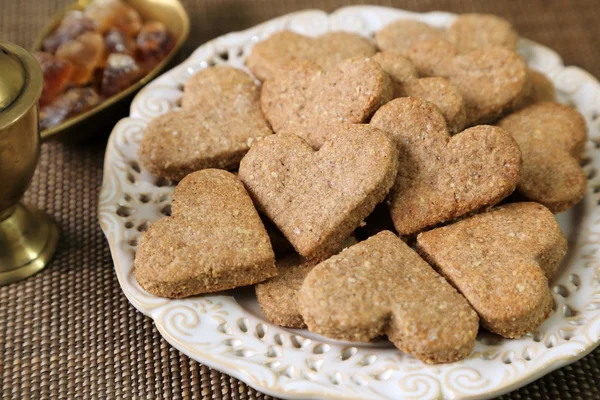 Koekjes met amandelen. — Stockfoto