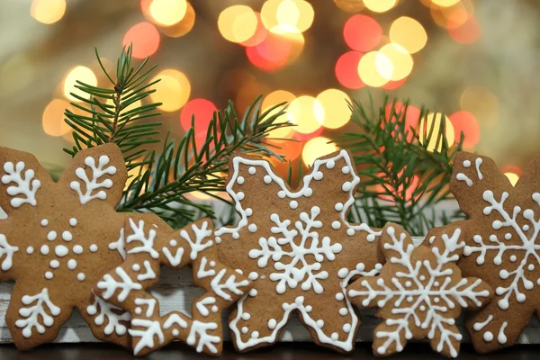 Christmas homemade gingerbread cookies. — Stock Photo, Image