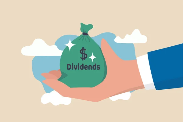 Les Actions Dividendes Les Bénéfices Récupération Des Sociétés Ouvertes Bourse — Image vectorielle