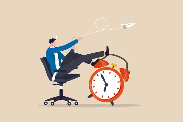 Productivity Efficiency Work Procrastination Time Management Project Deadline Best Performance — Stock Vector