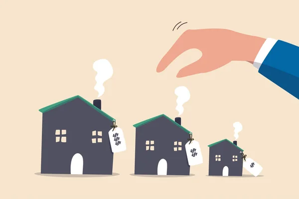 Cálculo Acessibilidade Casa Hipoteca Escolhendo Nova Base Doméstica Orçamento Renda — Vetor de Stock