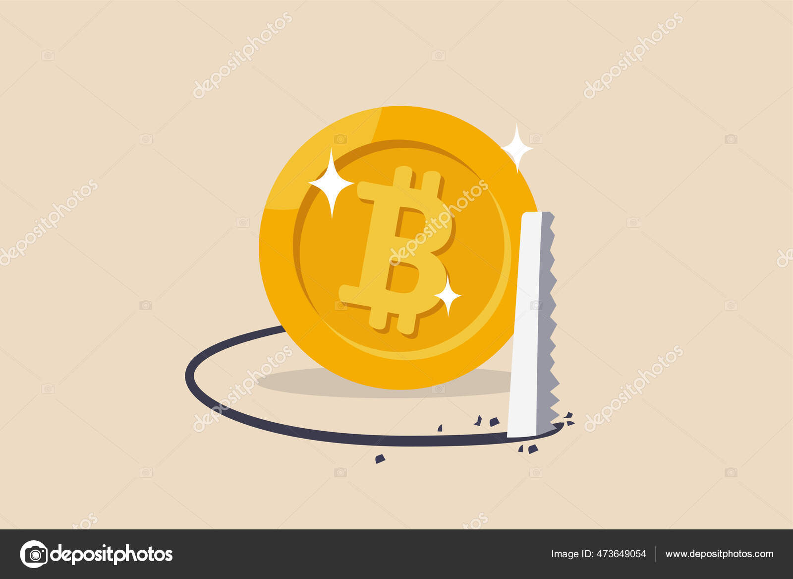 Herunterladen - Absturz des Kryptowährungsmarktes, Bitcoin-Kollaps und Krypto-Coin-Preiskrise, Trading Trap oder Fallout-Konzept, Dieb sägt den Boden ab, um den Zusammenbruch des Bitcoin zu verursachen. — Stockillustration Absturz Des Kryptowährungsmarktes Bitcoin Kollaps Und Krypto Coin Preiskrise Trading — Stockvektor