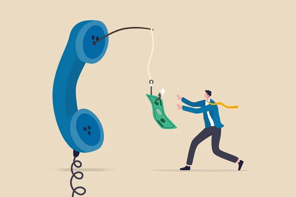 Telefon dolandırıcılığı, sahte yatırım hakkında yalan söylemek, dolandırıcılık mağdurlardan para çalmak, finansal suç konsepti, açgözlü adam hırsızlardan kolay para tuzağı peşinde koşmak, dolandırıcılık için yalan söylemek..