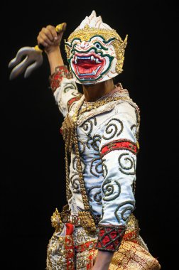 Tay kültür dans sanat maskeli Khon Tayland