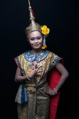 Tay kültür dans sanat maskeli Khon Tayland
