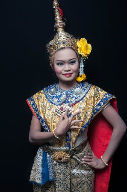 Tay kültür dans sanat maskeli Khon Tayland
